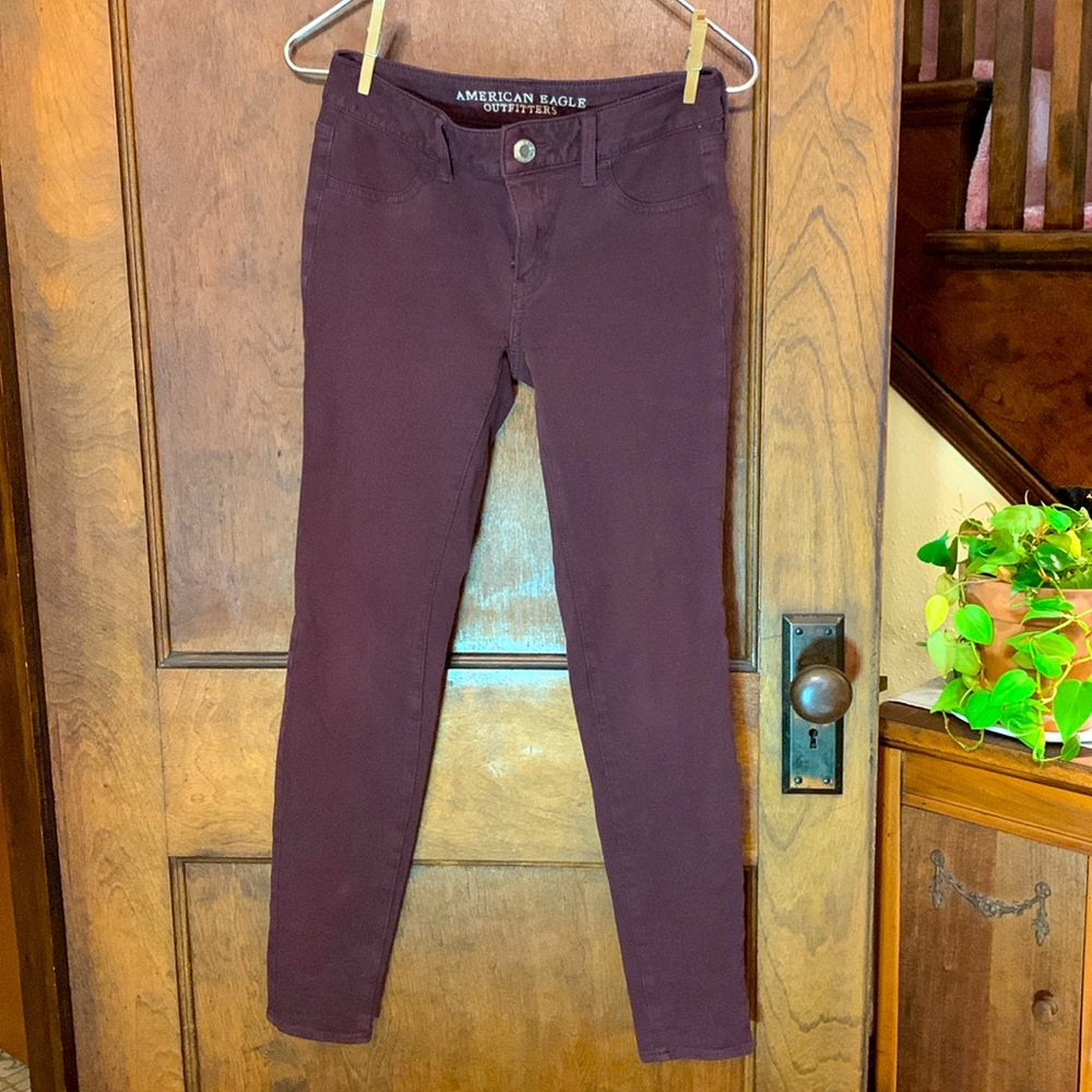 American Eagle jeggings plum/aubergine/eggplant